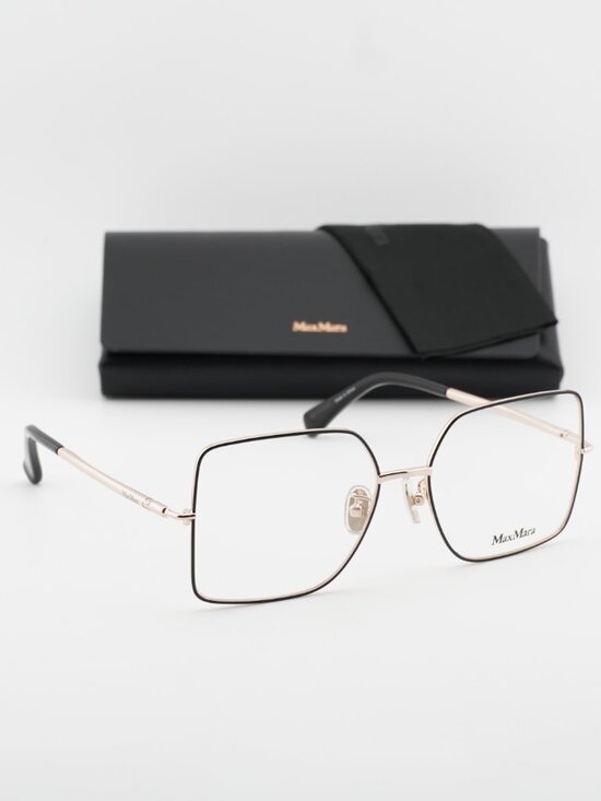 Max Mara MM5098-H 028 Butterfly Eyeglasses 55mm - Black / Gold main image 6